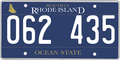 RI license plate 062435