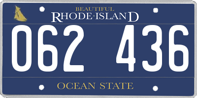 RI license plate 062436