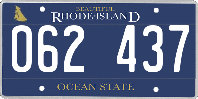 RI license plate 062437