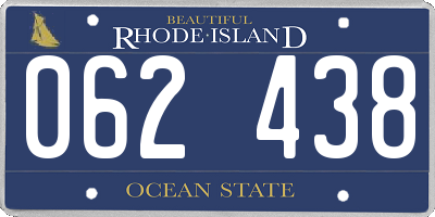 RI license plate 062438