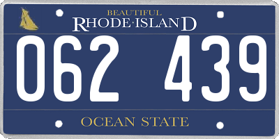 RI license plate 062439
