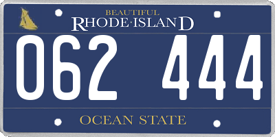 RI license plate 062444