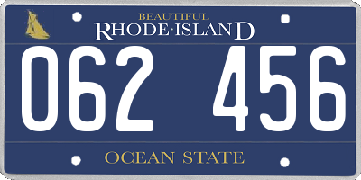 RI license plate 062456