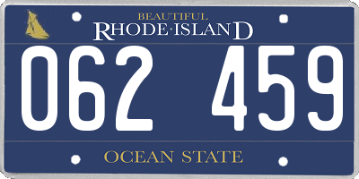 RI license plate 062459