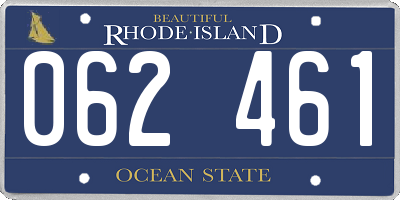 RI license plate 062461