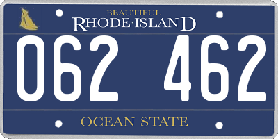 RI license plate 062462
