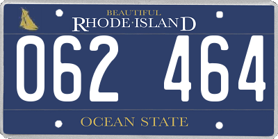 RI license plate 062464