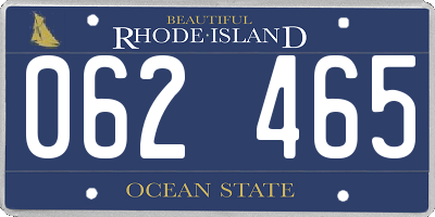 RI license plate 062465
