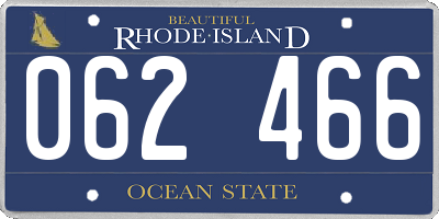 RI license plate 062466