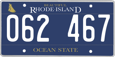 RI license plate 062467