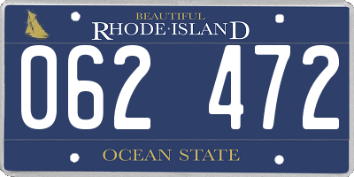 RI license plate 062472