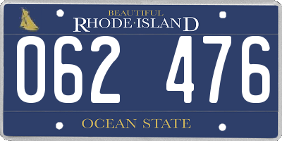 RI license plate 062476