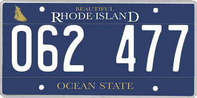 RI license plate 062477