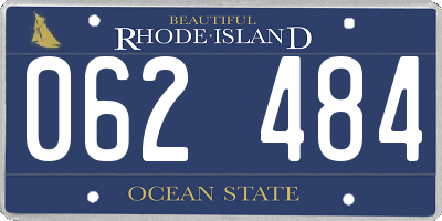 RI license plate 062484