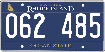 RI license plate 062485