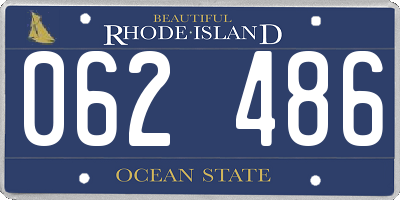 RI license plate 062486