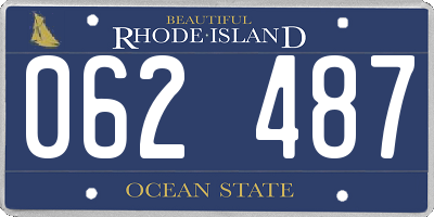 RI license plate 062487