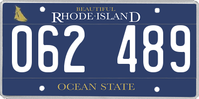 RI license plate 062489