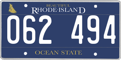 RI license plate 062494