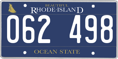 RI license plate 062498
