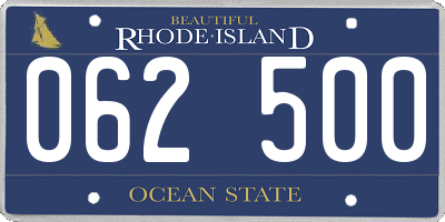 RI license plate 062500