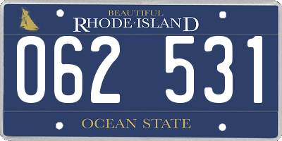 RI license plate 062531