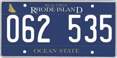 RI license plate 062535