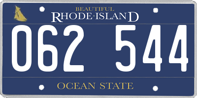 RI license plate 062544