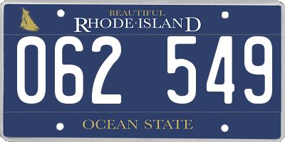 RI license plate 062549