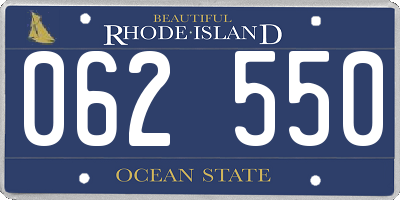 RI license plate 062550