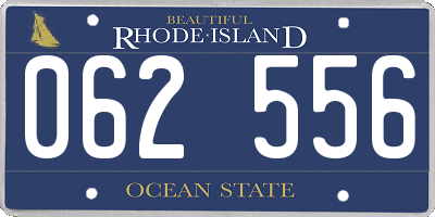 RI license plate 062556