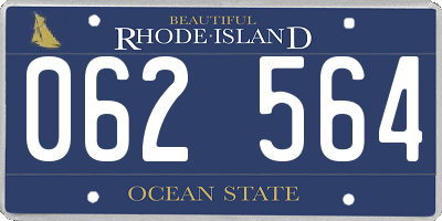 RI license plate 062564