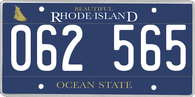 RI license plate 062565