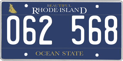 RI license plate 062568