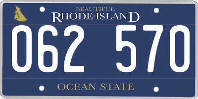 RI license plate 062570