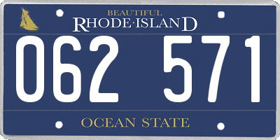 RI license plate 062571