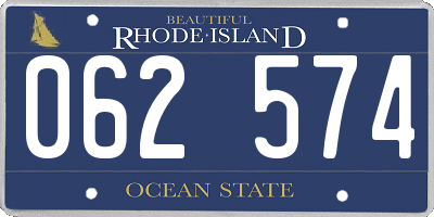 RI license plate 062574