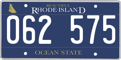 RI license plate 062575