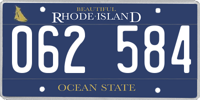 RI license plate 062584
