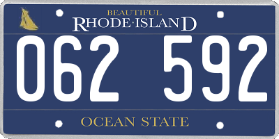 RI license plate 062592