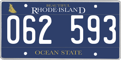 RI license plate 062593