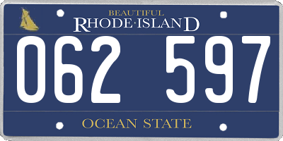 RI license plate 062597