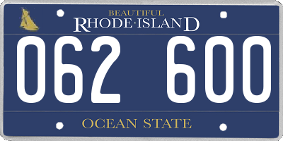 RI license plate 062600