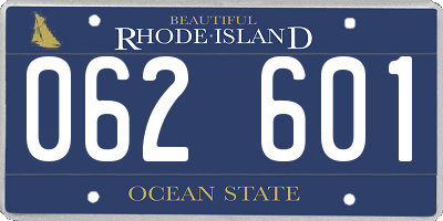 RI license plate 062601