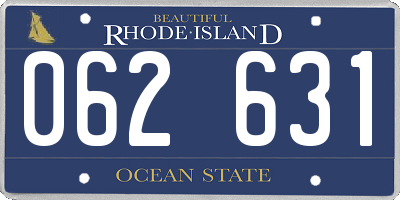 RI license plate 062631