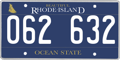 RI license plate 062632