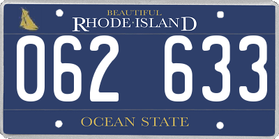 RI license plate 062633