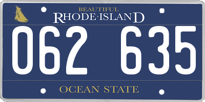 RI license plate 062635