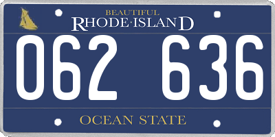 RI license plate 062636