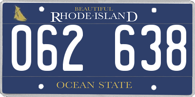 RI license plate 062638
